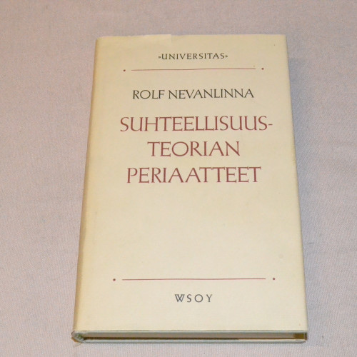 Rolf Nevanlinna Suhteellisuusteorian periaatteet