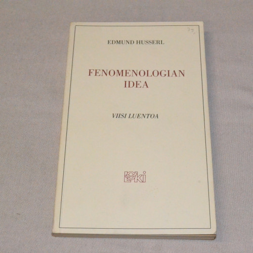 Edmund Husserl Fenomenologian idea