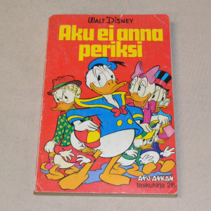 Aku Ankan taskukirja 26 Aku ei anna periksi (1.p.)